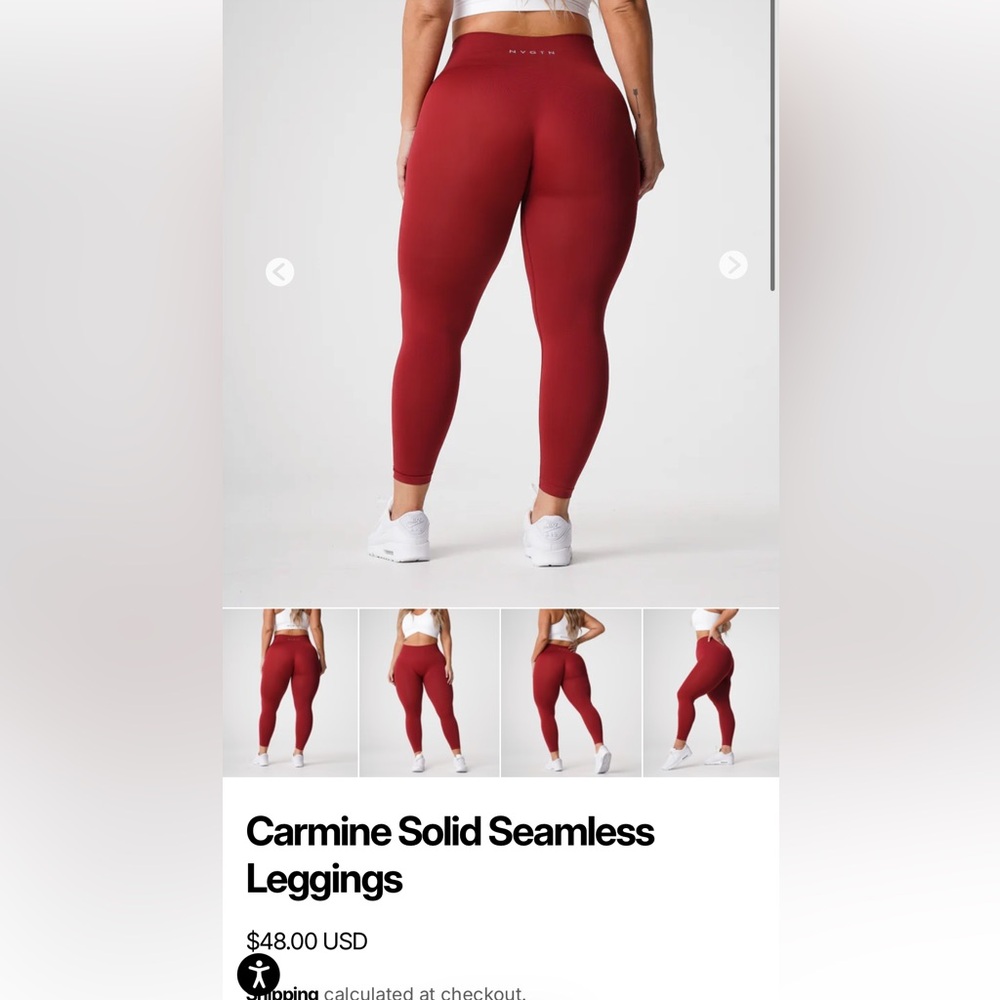 NVGTN Carmine Solid Seamless Leggings